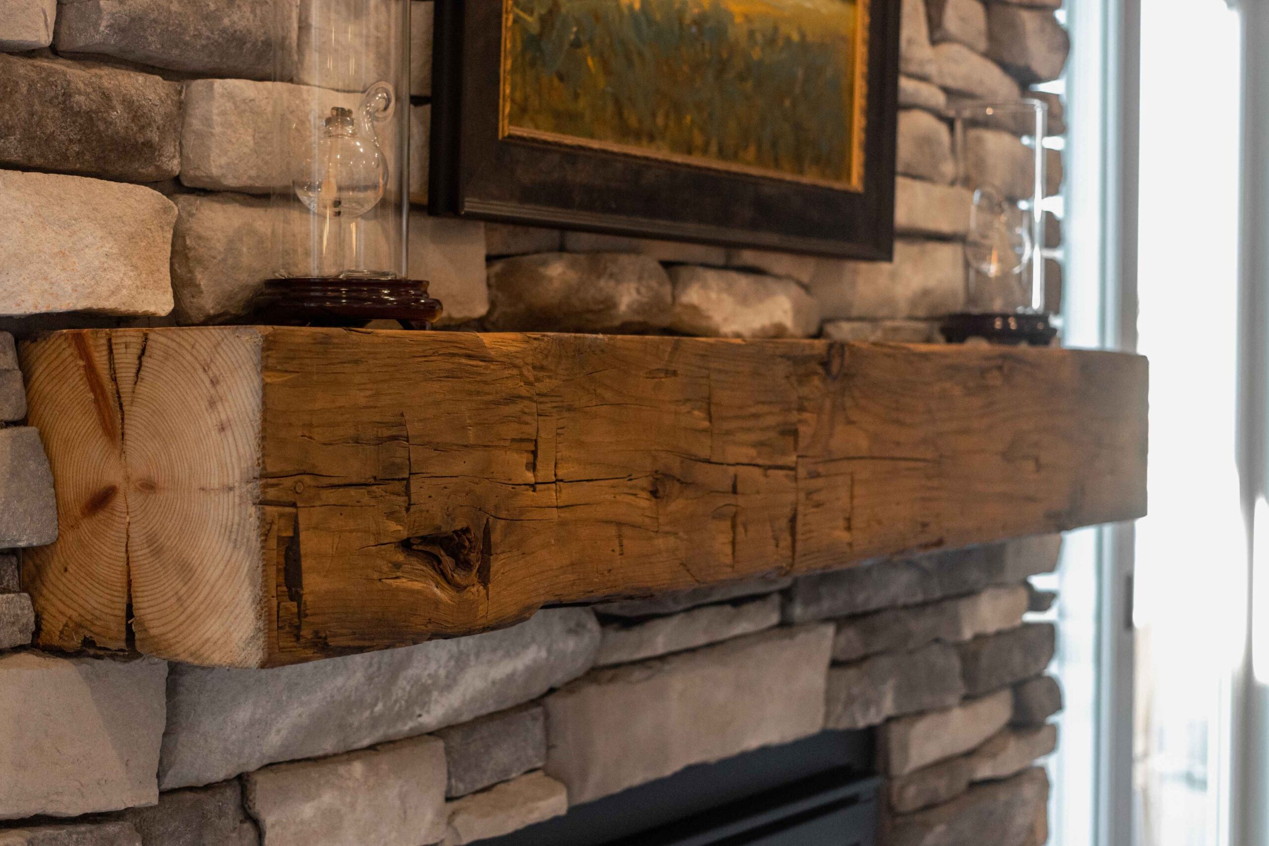 reclaimed wood fireplace